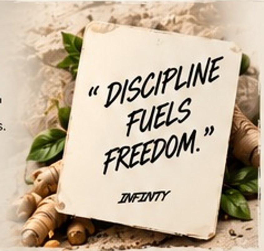 Discipline fuels freedom. Infinty.